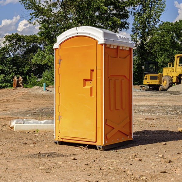 how often are the portable restrooms cleaned and serviced during a rental period in Richfield